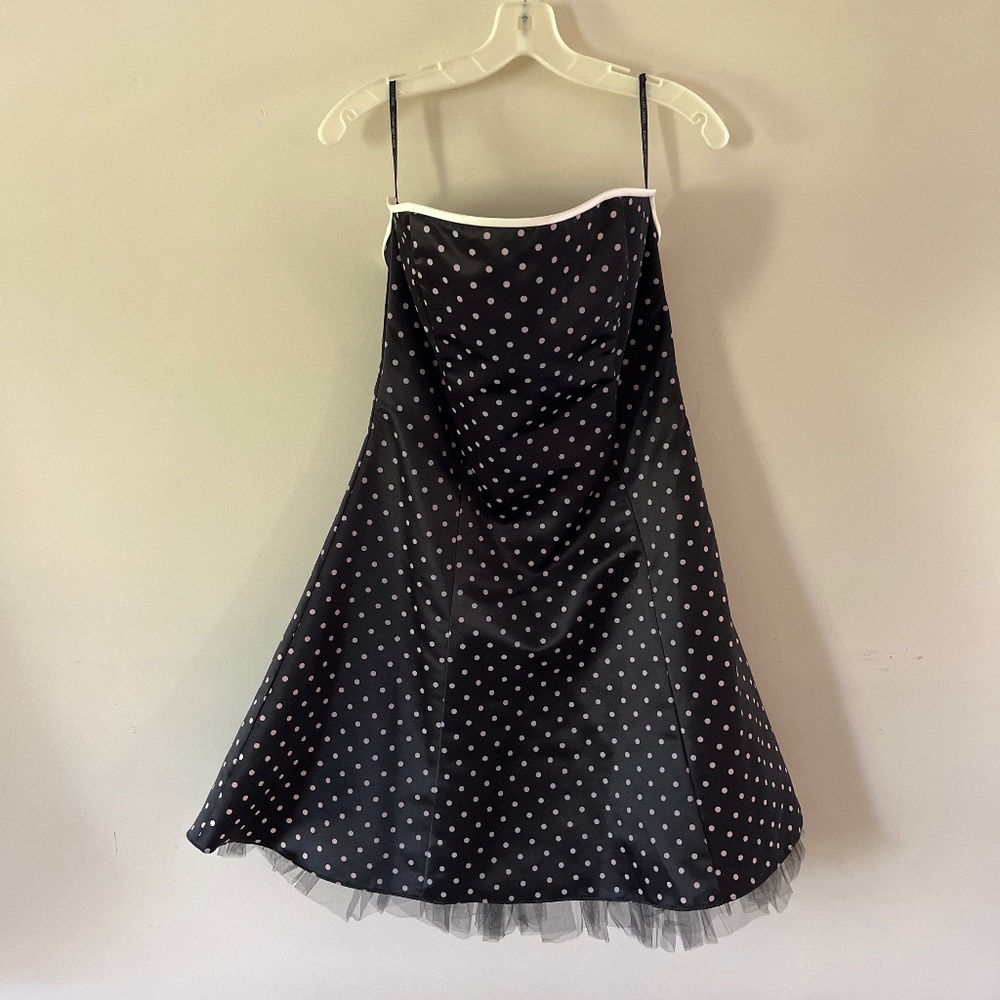 Black Dress with White Polka Dots